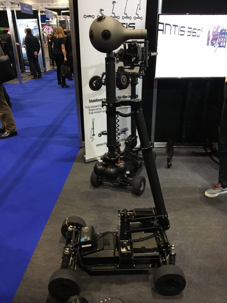 a 360 robot camera at a business show stall