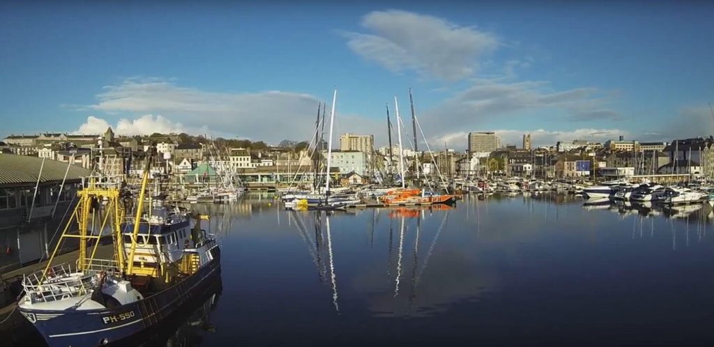 Sutton harbour aerial