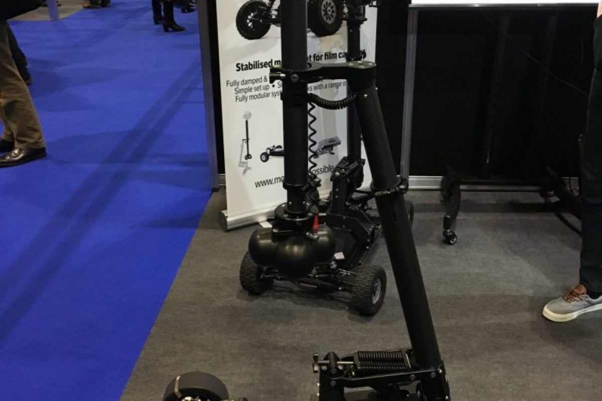 a 360 robot camera at a business show stall
